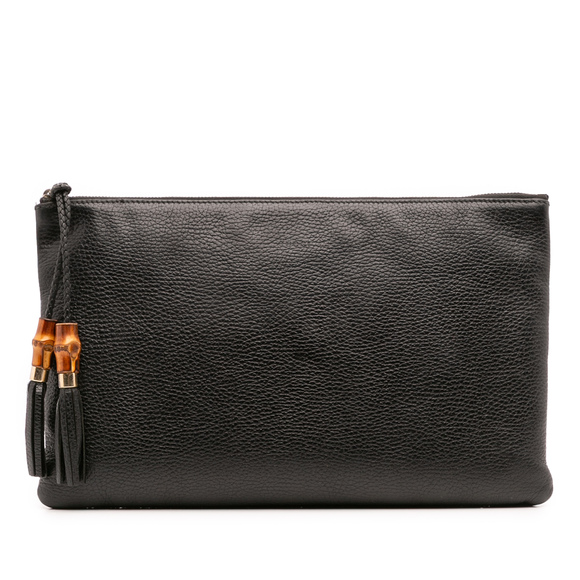 Pre-Loved Gucci Calfskin Bamboo Tassel Clutch - Picture 1 of 12